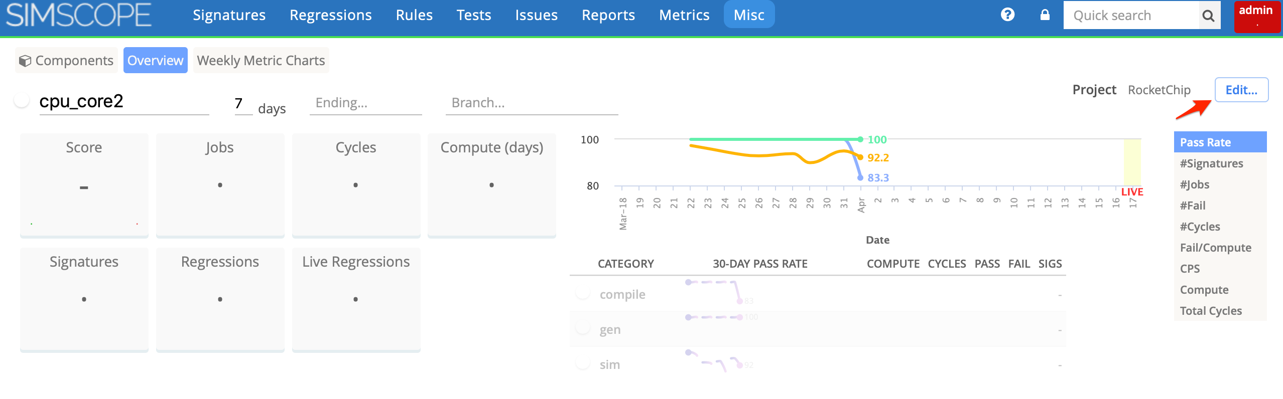 Edit component